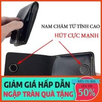 12.12 Ví mini nam ví sen 3-da bò Pullup V122-Da thật-BH 24tháng-Full hộp (CÓ VIDEO)