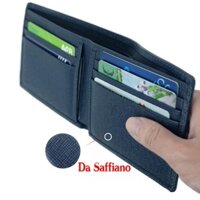12.12 Ví nam da saffiano cao cấp V126 - Da Thật - Bh12 tháng