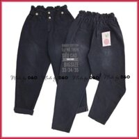 12.12 Xả - [BigSize 33/34/35]Quần Bò Lưng Thun Siêu Cao /Quần Baggy Jean Nam/Nữ - FORM TO DÀI Xám Tây Y88 ' 2021 '