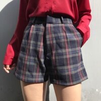 12.12 Xả - QUẦN ĐÙI NỮ SỌC CARO| QUẦN SHORT NỮ SỌC Y88