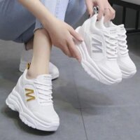 12.12 Xả Thanh Lý - Giày Thể Thao Nữ Màu Trắng G27 Đế Cao, Giày Sneaker Nữ Đế Dày Độn 7cm Hot 2020 G88