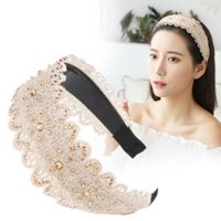 1223 Người Khen ngợi Phiên Bản Hàn Quốc Sang Trọng Rộng Viền Kim Cương Giả Đầu Bấm Tóc Ren Kẹp Tóc Ren Giả Mỹ Pha Lê Đầu Trang Sức