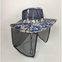 1235 Đánh giá tích cực Mũ câu cá nam rộng vành mũ lưới chống nắng ngoài trời chống muỗi có thể gập lại