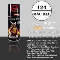 124 _ Chai Sơn Xịt Sơn Xe Máy Samurai 3 - 124 Màu Bạc _ Silver _ Shop Uy Tín , Giao Nhanh , Giá Rẻ _ Best Seller - Giàu 0911199996 - Www Phutunguytin Com