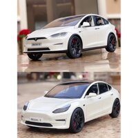 1:24 Mô hình xe Tesla Model Y, mô hình xe đồ chơi bằng hợp kim, mô hình xe đồ chơi trẻ em, mô hình mô phỏng, quà tặng cho bé trai