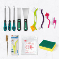 [1248 Đánh giá tích cực] Bộ dụng cụ vệ sinh gia đình hoàn chỉnh, bộ vệ sinh nhà cửa, dụng cụ cạo lưỡi quạt hút mùi, dụng cụ cạo bếp, bàn chải thép