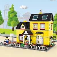 1256 Bộ Sưu Tập Người Tương Thích Lego City Series House Villa Boys Giáo Dục Lắp Ráp Khối Xây Dựng Nhà Phong Cách Trung Hoa Đồ Chơi Xây Dựng Y84