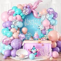 127 Chiếc Nàng Tiên Cá Chủ Đề Bóng Vòng Hoa Vòm Bộ Nàng Tiên Cá Đuôi Đảng Trang Trí Tiệc Sinh Nhật Trang Trí Trẻ Em Dự Tiệc Cung Cấp