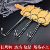 [1281 Đánh giá tích cực] Móc vịt nướng không từ tính mới bằng thép không gỉ, móc đôi thương mại, móc lớn hình tròn cho thịt nướng, dày cho gà nướng, thịt xông khói, ngỗng nướng FL6B