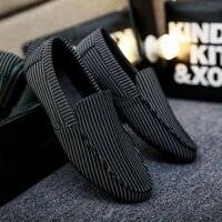 1282 Người Khen ngợi Dạo Phố Giày Nam Thoáng Khí Cũ Bắc Kinh Giày Vải Slip-On Peas Giày Hàn Quốc Giày Lười Khử Mùi