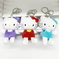 12Cm Hello Kitty Plush Đồ Chơi Cắt Phim Hoạt Hình Mèo Quyến Rũ Trong Váy Móc Khóa Động Vật Sang Trọng Giữ Đ