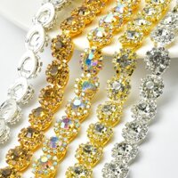 1.2cm Rộng Kim Cương Giả Hướng Dương Dây Xích diy Handmade Phụ Kiện Quần Áo Phụ Kiện Túi Giày Trang Trí Tay May Kim Cương Dây Xích