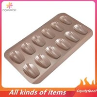 12cup Vỏ Hình Chống Dính Madeleine Chảo Thép Carbon Khuôn Nướng Khuôn Dụng Cụ