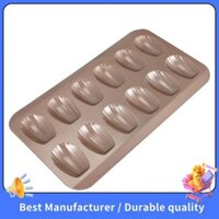 12cup Vỏ Hình Chống Dính Madeleine Chảo Thép Carbon Khuôn Nướng Khuôn Dụng Cụ
