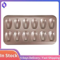 12cup Vỏ Hình Chống Dính Madeleine Chảo Thép Carbon Khuôn Nướng Khuôn Dụng Cụ