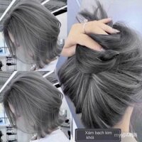 12HVận Chuyển Nhanh Thuốc Nhuộm Tóc Màu Xám Bạch Kim Khói Tự Vận Hành Tại Nhà, Thuốc Nhuộm Tóc, Thuốc Nhuộm Tóc Bong Bón