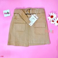 [12kg-20kg] Chân Váy Kaki Cho Bé Gái - Nâu 9833