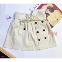 [12kg-20kg] Chân Váy Kaki Cho Bé Gái - Kem 9836