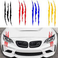 1/2PCS Dán Xe Dán Phản Quang Con Quái Vật Claw Marks Scratch Sọc Đánh Dấu Sticker Tự Động Đèn Pha Decal Khủng Long Raptor Không Bị Trầy Xước Trang Trí Nội Thất