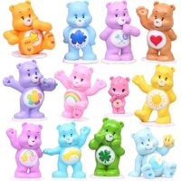 12Pcs Set rainbow Bears Care Bears Playset Figure Cake Decor Topper Toys Doll