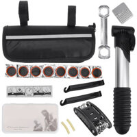 12PCS/Set Bicycle MTB Repair Patch Tools Kit Bike Cycle Inner Tube Tyre Puncture Repair Bike Pump + Allen Key + Crowbars