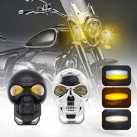 12v 24V 48V Xe Máy Led Lái Xe Đèn Sương Mù Hình Đầu Lâu Xe Máy Phụ Trợ Đèn Lái Xe Moto Trang Trí Phụ Kiện robpvn