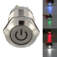 12V 4 Pin Led Metal Push Button Switch Momentary Power Switch Waterproof