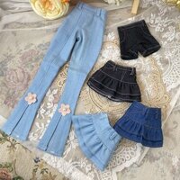 1/3 1/6 BJD doll retro flared pants 1/4 SD shorts in three colors in stock