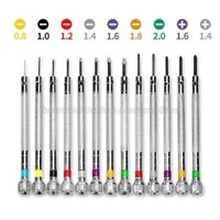 13 Chiếc 0.6mm-2.0mm Bộ Tua Vít Chuyên Nghiệp Đồng Hồ Dụng Cụ Sửa Chữa Đồng Hồ Đầu Phẳng Tua Vít Bộ Đồng Hồ Dụng Cụ Sửa Chữa Phụ Kiện