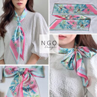 13 mẫu Khăn Twilly Ngọ Design - khăn quấn túi xách, thắt nơ cổ phối áo, đầm