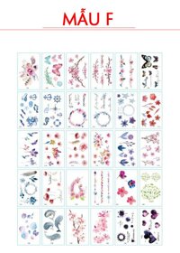 131 Hình Xăm Dán Tatoo Hoạ Tiết Nhỏ Dễ Thương Vòng Hoa, Cá, Trái Tim, Bướm