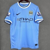 1314 Áo đấu Manchester City sân nhà KUN AGUERO Cổ điển cổ điển chất lượng hàng đầu phiên bản Thái Lan Áo thun ngắn tay cổ điển Thể thao