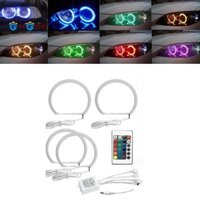 131mm Nhiều Màu RGB Xe Thiên Thần Mắt Đèn LED Nửa Vòng Tròn Đèn Pha ABS Ô Tô Tiếp Liệu Cho 3-Series E36 1990-2000 E46
