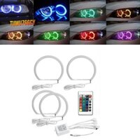 131mm Nhiều Màu RGB Xe Thiên Thần Mắt Đèn LED Nửa Vòng Tròn Đèn Pha ABS Ô Tô Tiếp Liệu Cho 3-Series E36 1990-2000 E46