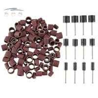 132 Miếng Trống Sander Bộ Hộp Miễn Phí Bao Gồm 120 Miếng Móng Tay Chà Nhám Ban Nhạc Tay Và 12 Miếng Trống Mandrels Cho Dụng Cụ Quay