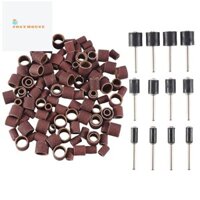 132 Miếng Trống Sander Bộ Hộp Miễn Phí Bao Gồm 120 Miếng Móng Tay Chà Nhám Ban Nhạc Tay Và 12 Miếng Trống Mandrels Cho Dụng Cụ Quay