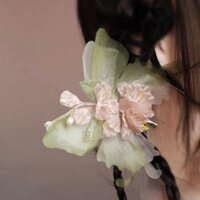 [1341 Bộ sưu tập người] Kẹp tóc bướm hoa lụa phong cách Trung Quốc Phụ kiện tóc cổ Hanfu Mô phỏng Mũ đội đầu hoa Tua dài Streamer Áp lực lưng Siêu cổ tích Cặp kẹp20250217