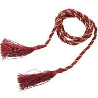 135cm Tassel Curtain tied rope（Jujube red and gold）