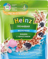 (136) HEINZ NGA bột ăn dặm sữa kiều mạch, mận khô. OMega 3 (4m+) - Gói