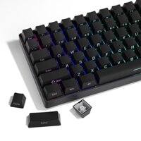 136 Key Black Shine Through PBT keycaps Double Shot Side In Backlit Key Caps cho 60% 65% 70% 100% Cherry Gateron MX Switches Bàn phím cơ