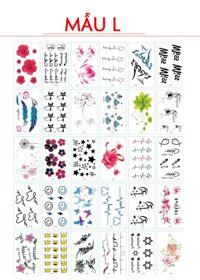 137 Hình Xăm Dán Tatoo Tha Thu Hình Hoa Chữ Mặt Cười Vương Miện Ngôi Sao