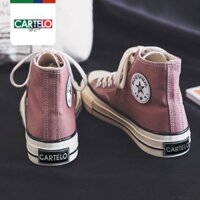1376 Người Khen ngợi CARTello Giày Vải Cao Cấp Nữ Phù Hợp Với Giày Phong Cách Lười Nữ Thu Đông Hồng Kông Phong Cách Retro Giày Thể Thao Hợp Thời Trang