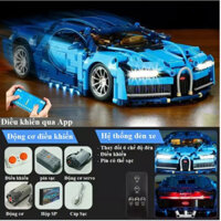 [1388 chi tiết]Đồ chơi lắp ráp, Mô hình lắp ráp siêu xe technic Bugati Chiron  SKU 9914 tỉ lệ 1:14