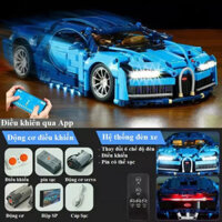 [1388 chi tiết]Mô hình lắp ráp, đồ chơi lắp ráp siêu xe technic Bugati Chiron 9914  tỉ lệ 1:14