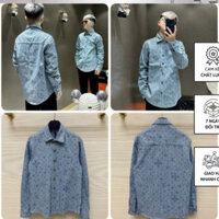 13Áo Sơ Mi Nam Eo Vì Kẻ Sọc Xanh Đính Đá Siêu Đẹp - Áo Sơ Mi Nam Lờ Vê Cao Cấp