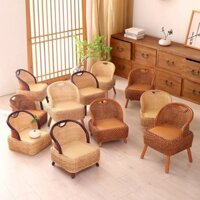 【1.3Bộ Sưu Tập Vạn Người】 Ghế mây đan, ghế tựa Tatami, ghế ngồi ban công, ghế không chân cho phòng trà, ghế nhỏ bằng gỗ
