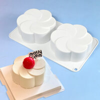 13cm Hình Quạt Hoa Mousse Khuôn Bánh Món Tráng Miệng Pháp Giáng Sinh Bông Tuyết Nướng Khuôn Silicon
