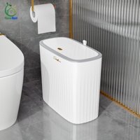 13l Đường May Thùng Rác Hộ Gia Đình Có Nắp Thùng Rác Nhà Bếp Phòng Khách Loại Báo Chí Dung Tích Lớn Rác Vệ Sinh Giỏ Giấy Nẹp