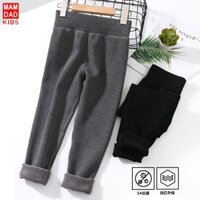(14-50kg) Quần Legging Chất Cotton Nỉ Lót Bông Dày Dặn Cho Bé Gái - chính hãng MAM DAD KIDS
