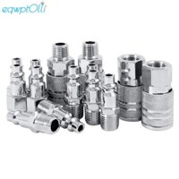14 Chiếc Air Line Ống Máy Nén Lắp 1 / 4 Inch Bsp Đầu Nối Kim Loại Khớp Nối Nam Nữ Bộ Phát Hành Nhanh